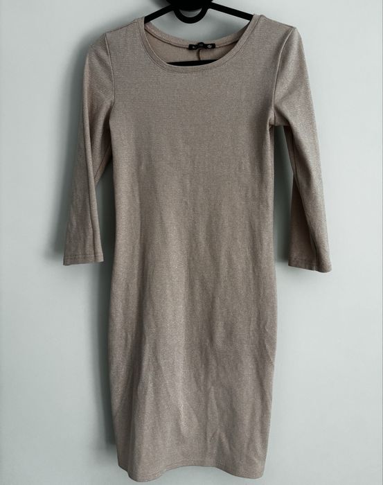 Bezowa sukienka, XS Sinsay