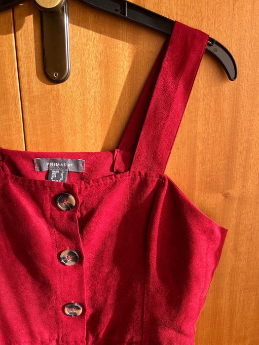 Vestido Bordô com bolsos