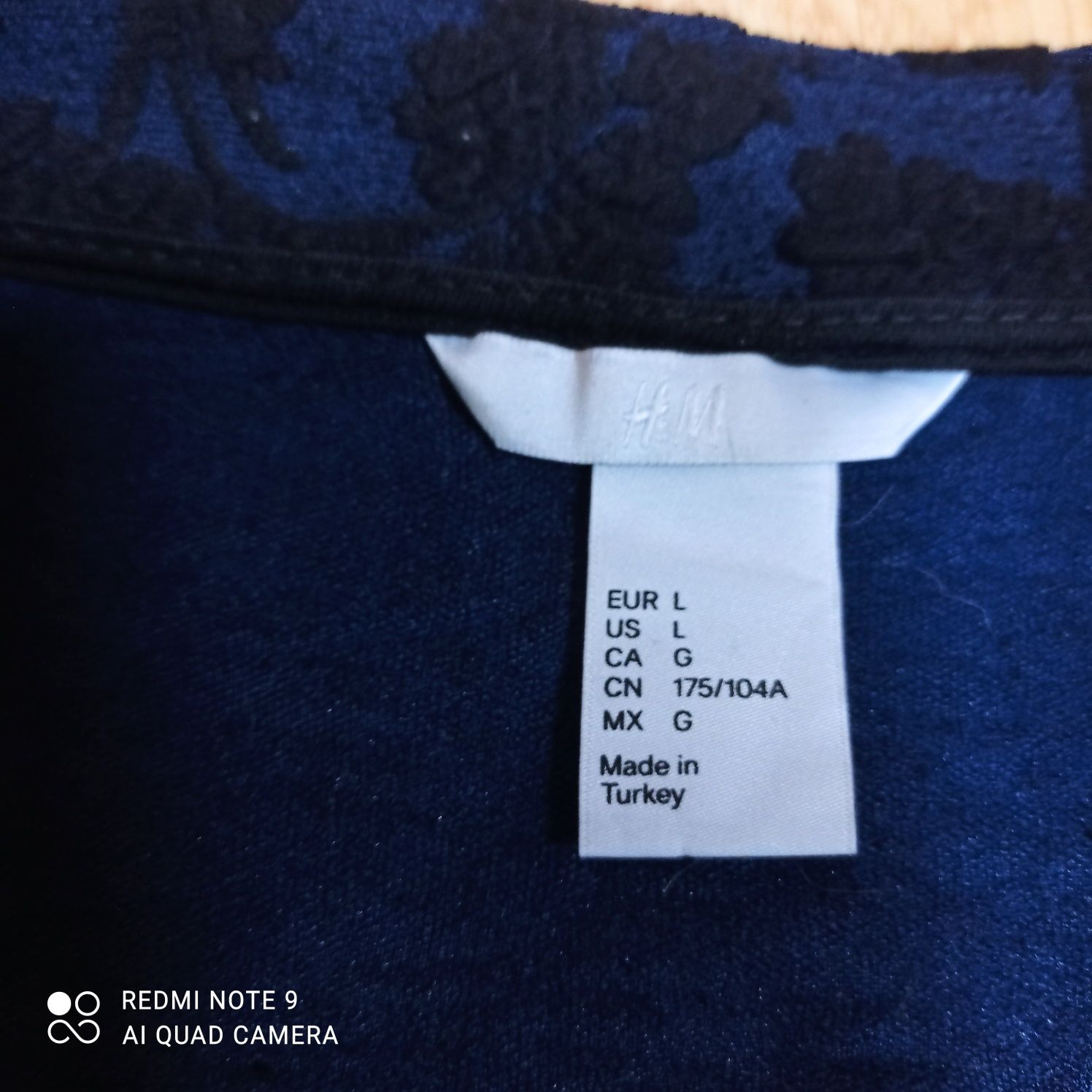 Żakiet  H&M Marynarka narzutka L XL 40/42 granatowa.