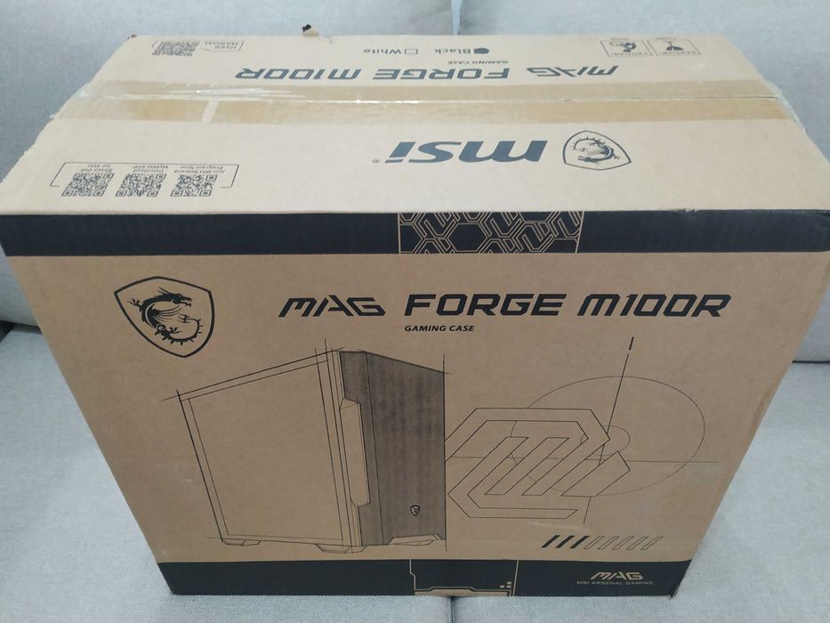 NOVA / Caixa PC MSI MAG FORGE M100R Vidro Temperado USB 3.2 ARGB Preta