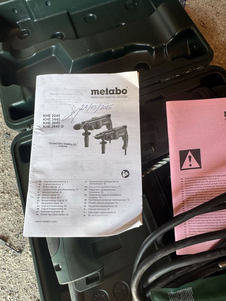 Vendo martelo combinado Metabo KHE 2245