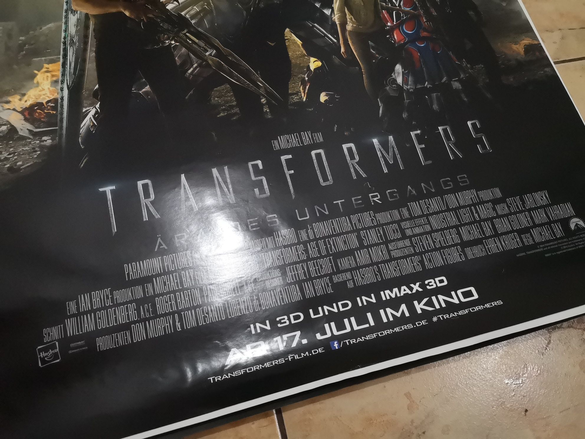 Plakat kinowy TRANSFORMERS Wiek zagłady wysyłka