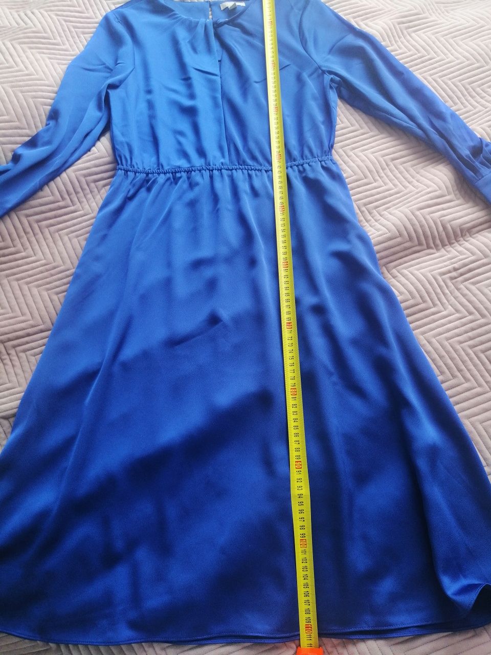 Sukienka kobaltowa niebieska H&M