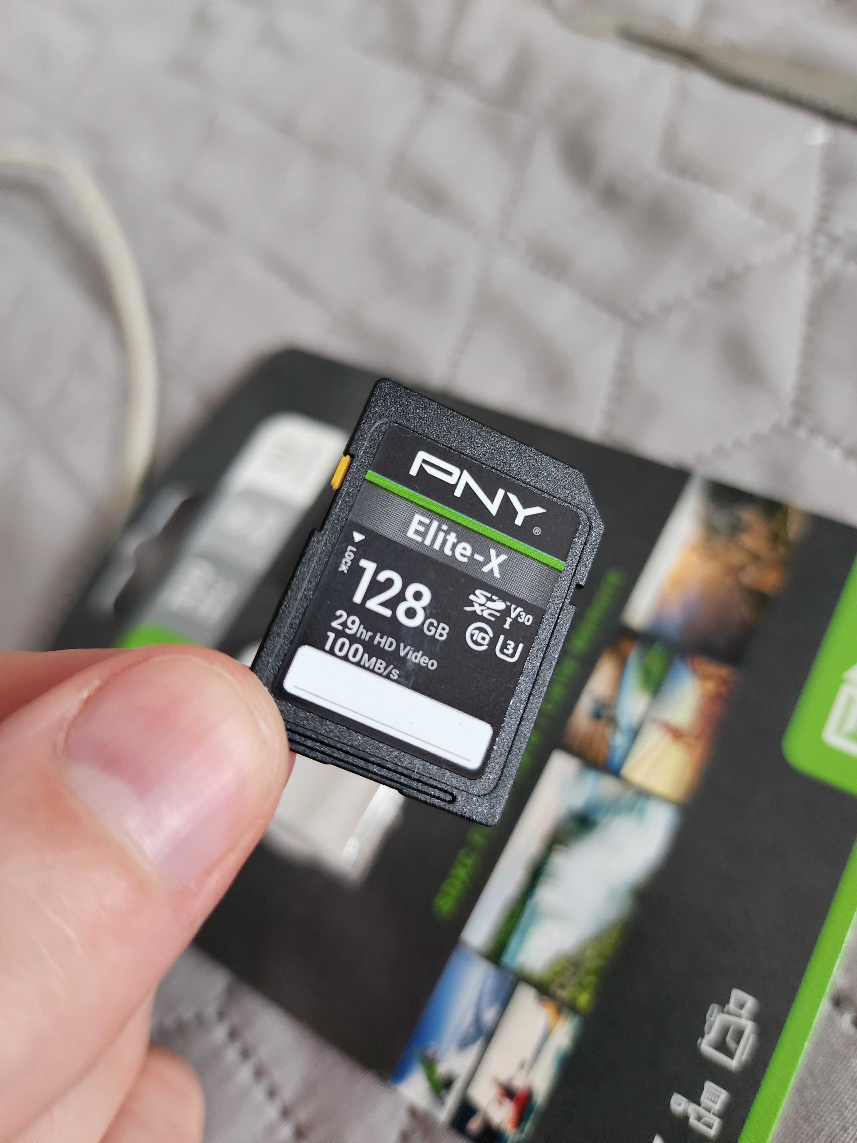 PNY 128GB Elite-X Class 10 U3 V30 SDXC Flash Memory 2шт Нова оригінал