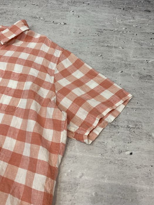 L.L. Bean męska lniana koszula w kratę rozmiar XL~