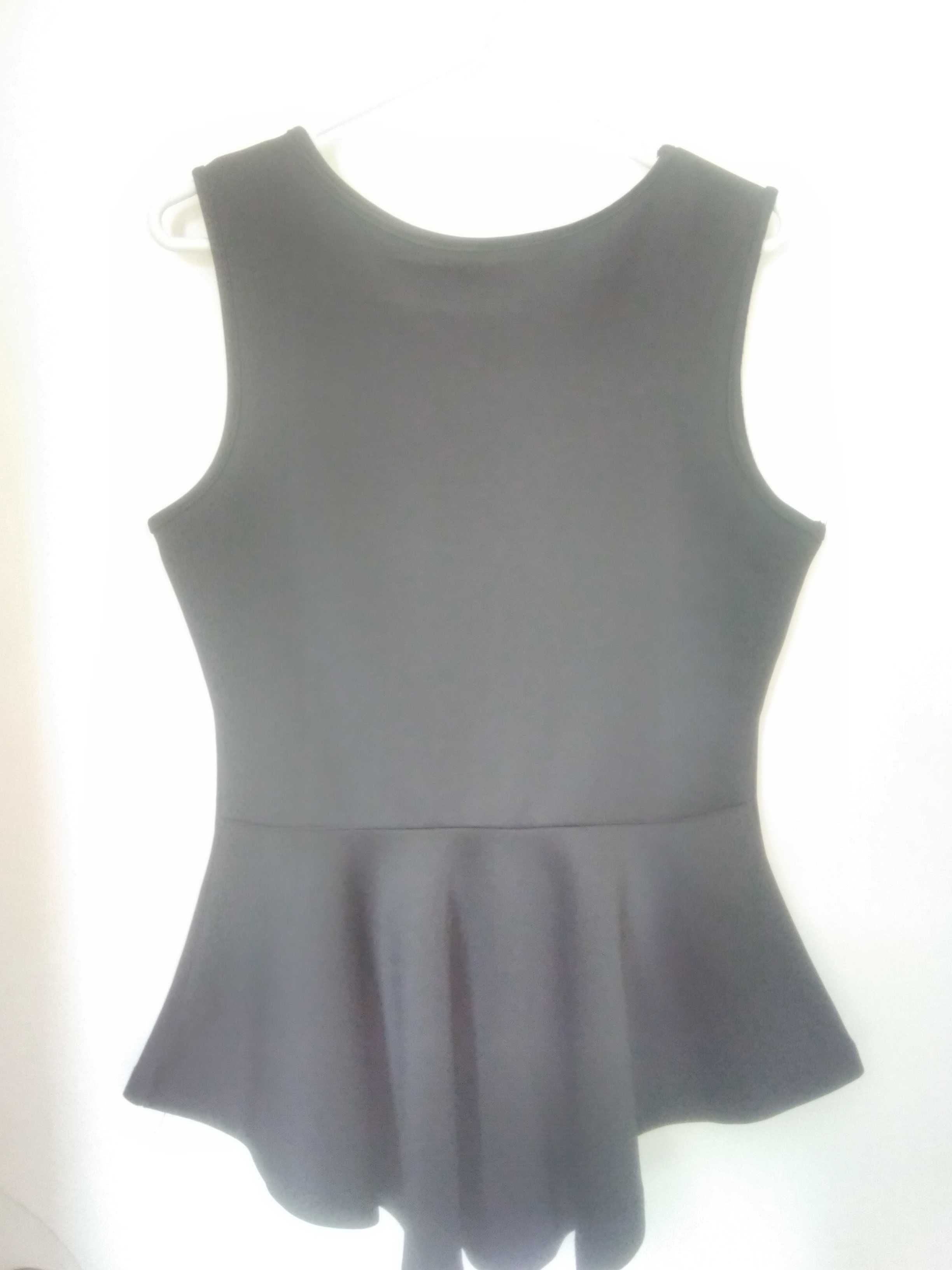 Top peplum preto Tamanho L