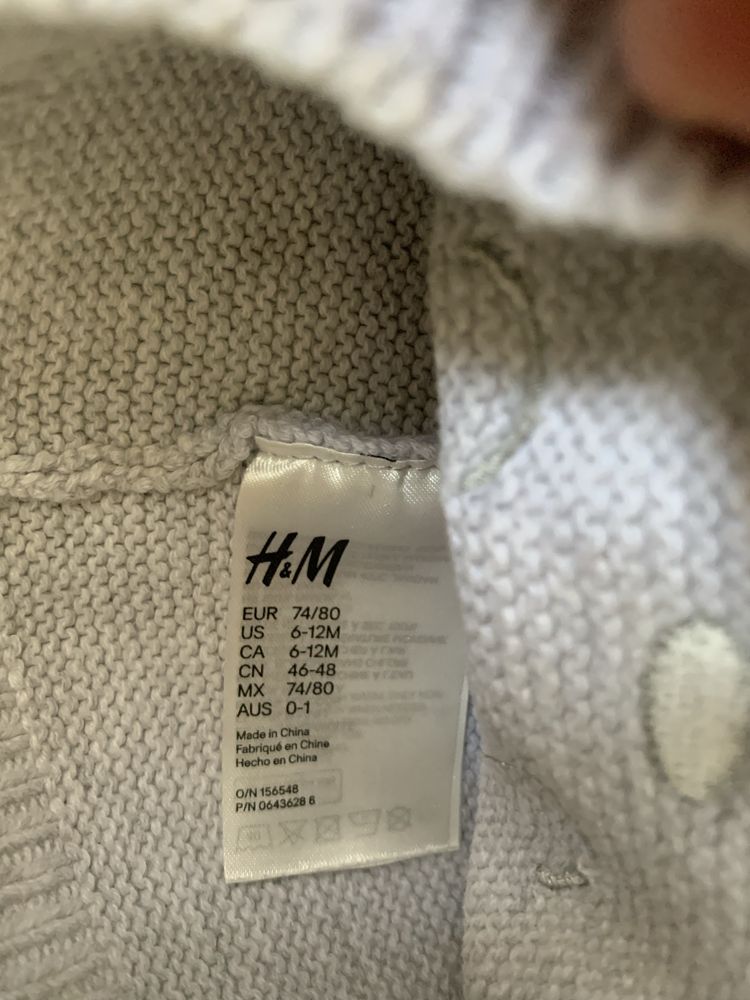 Czapka miś H&M 6-12m