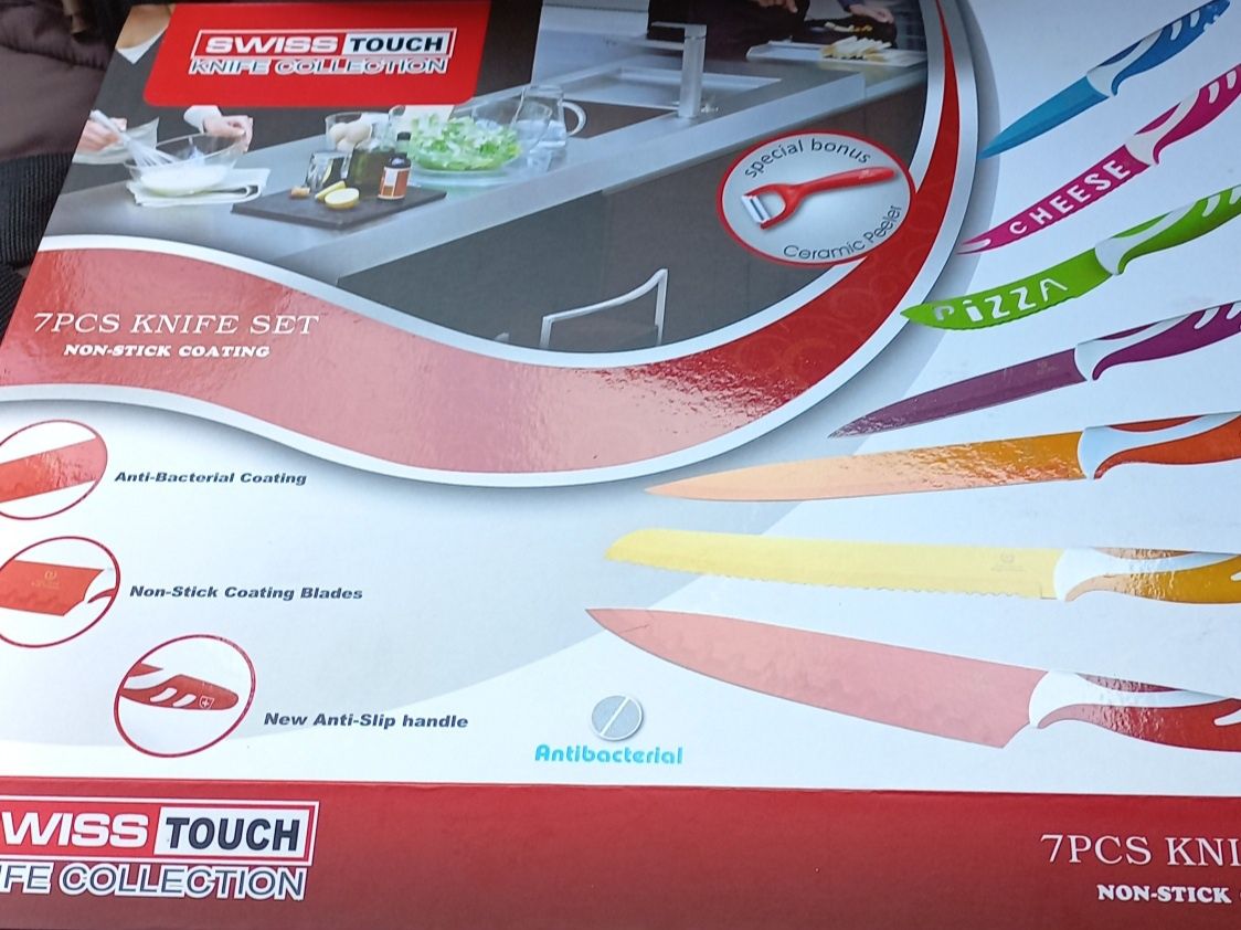 Conjunto 7 facas e 1 descascador Swiss Touch