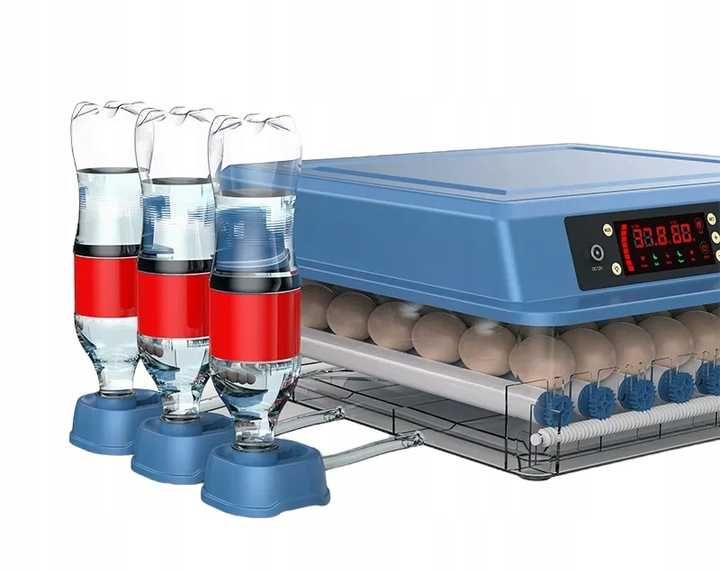 INKUBATOR do jaj wylęgarka DUŻY 64 jajka wyświetlacz 80W AUTOMATYCZNY
