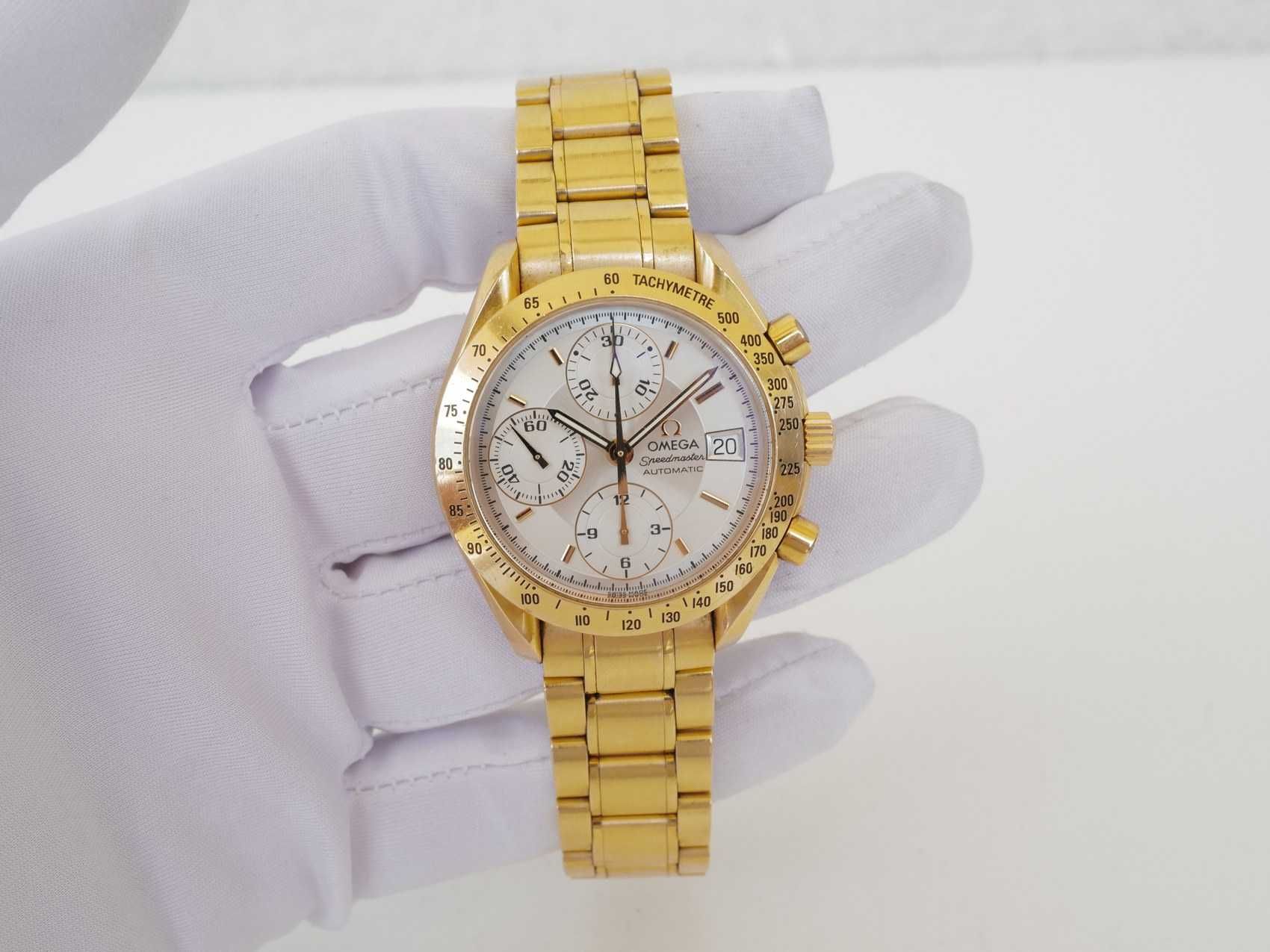 Omega Speedmaster Date 18K Yellow Gold Automatic Chronograph