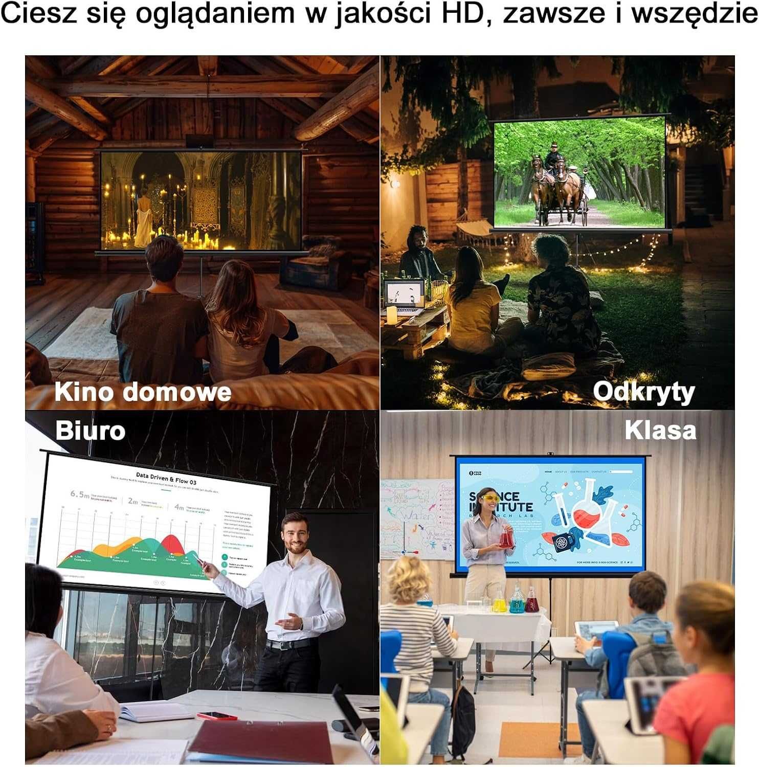 Nowy ekran projekcyjny / projektor / VISULAPEX / 80" / 16:9 !A1604!