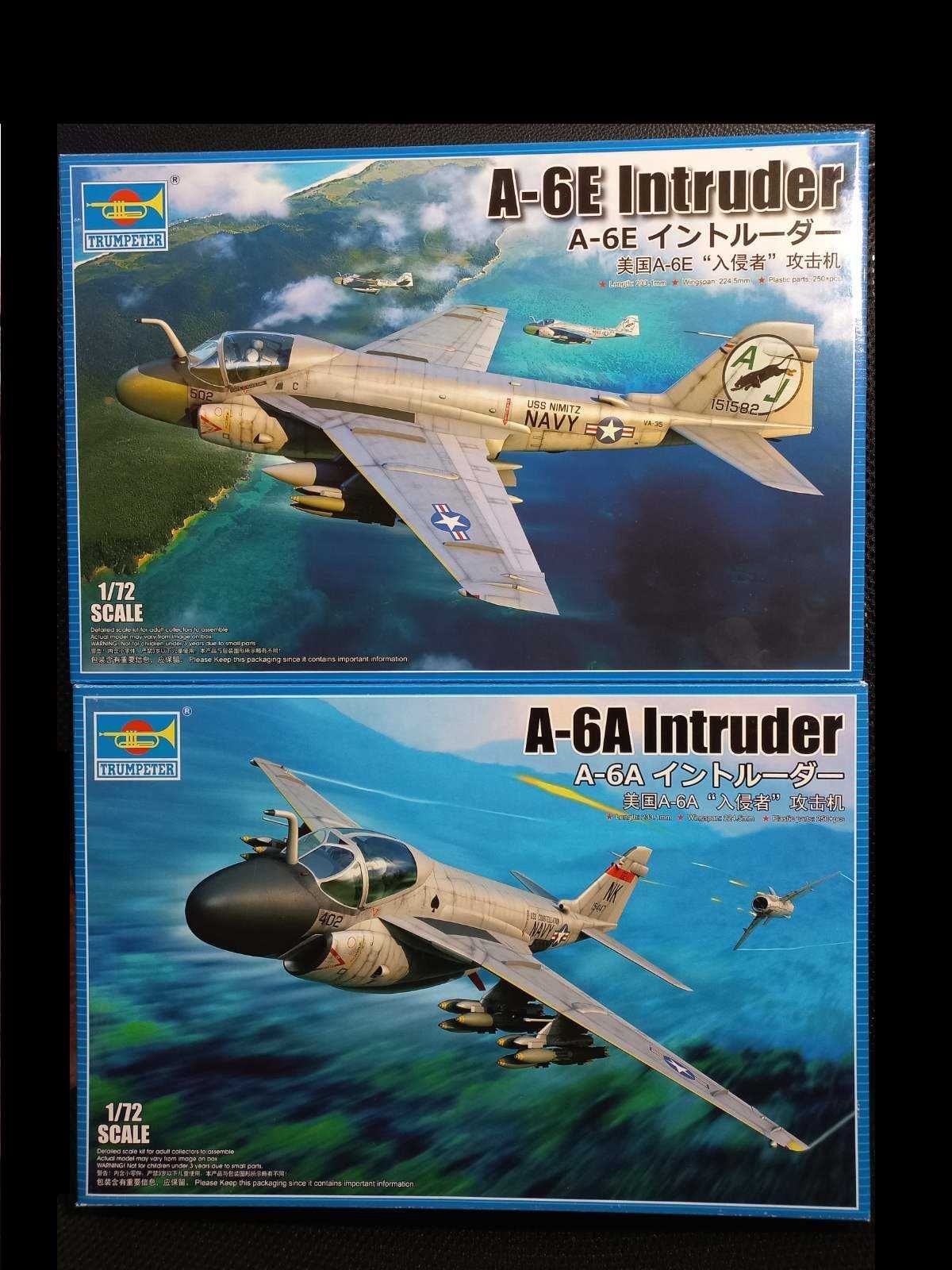 Сборная модель самолета A-6A /A-6E Intruder  Trumpeter 1/72 (новинка)