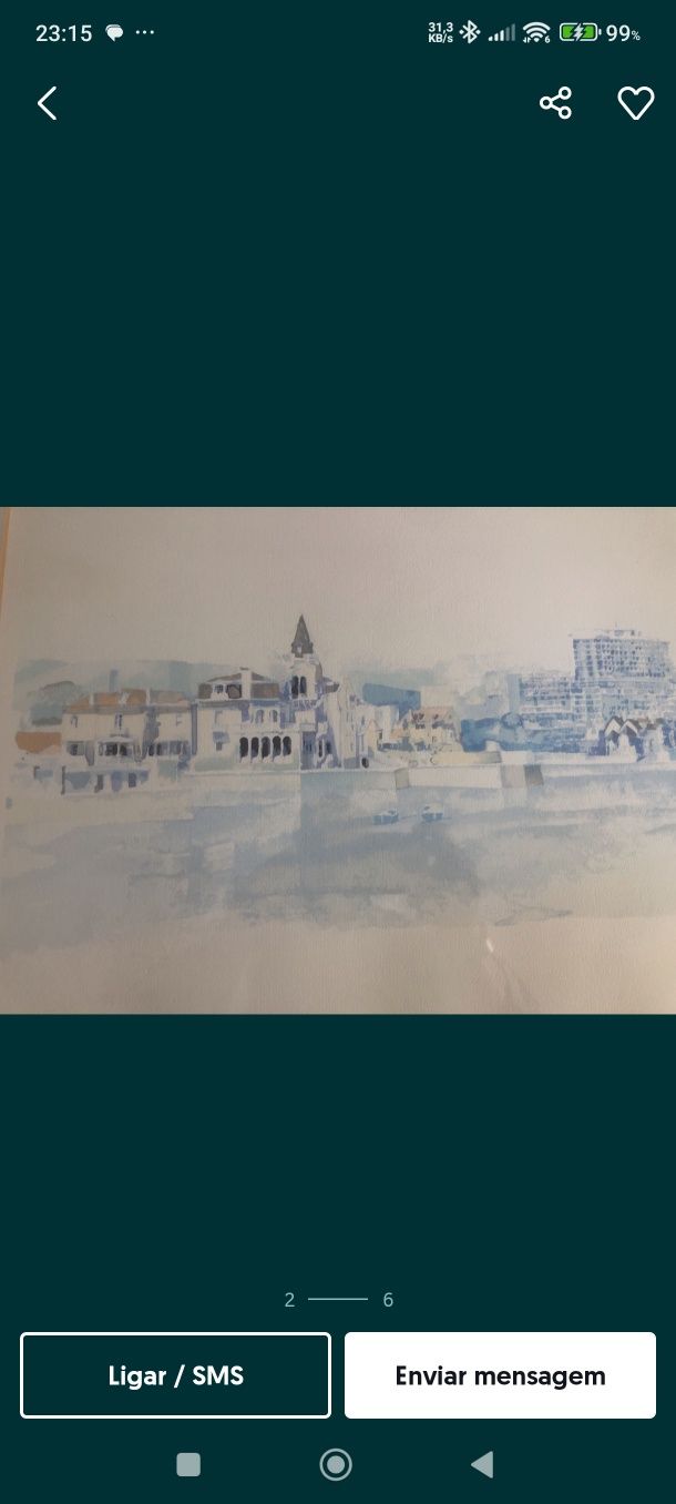 Serigrafia 80 / 100, assinada Paulo Ossiao, emoldurada com passe-parto
