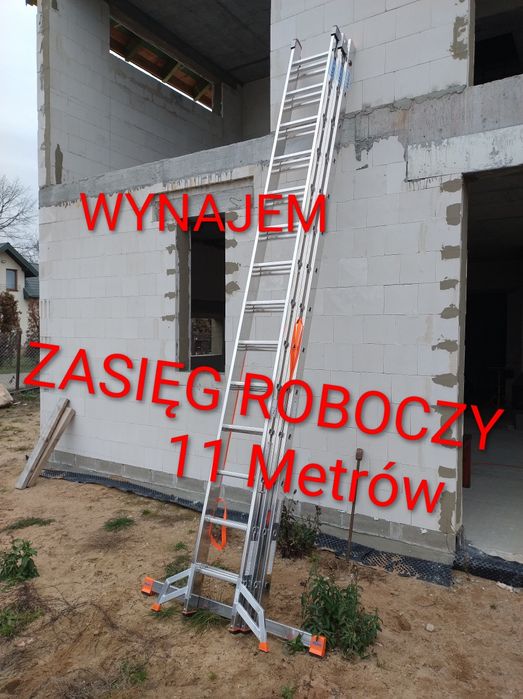 Drabina zasięg 11m Krause tribilo 3x14 stopni wynajem