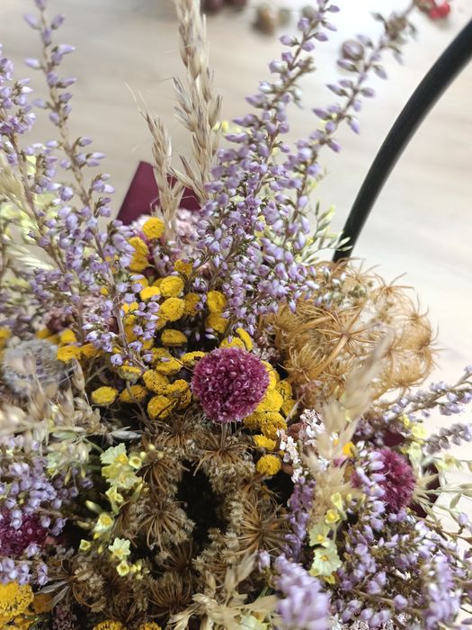 Flowerbox z suszonych i stabilizowanych roślin
