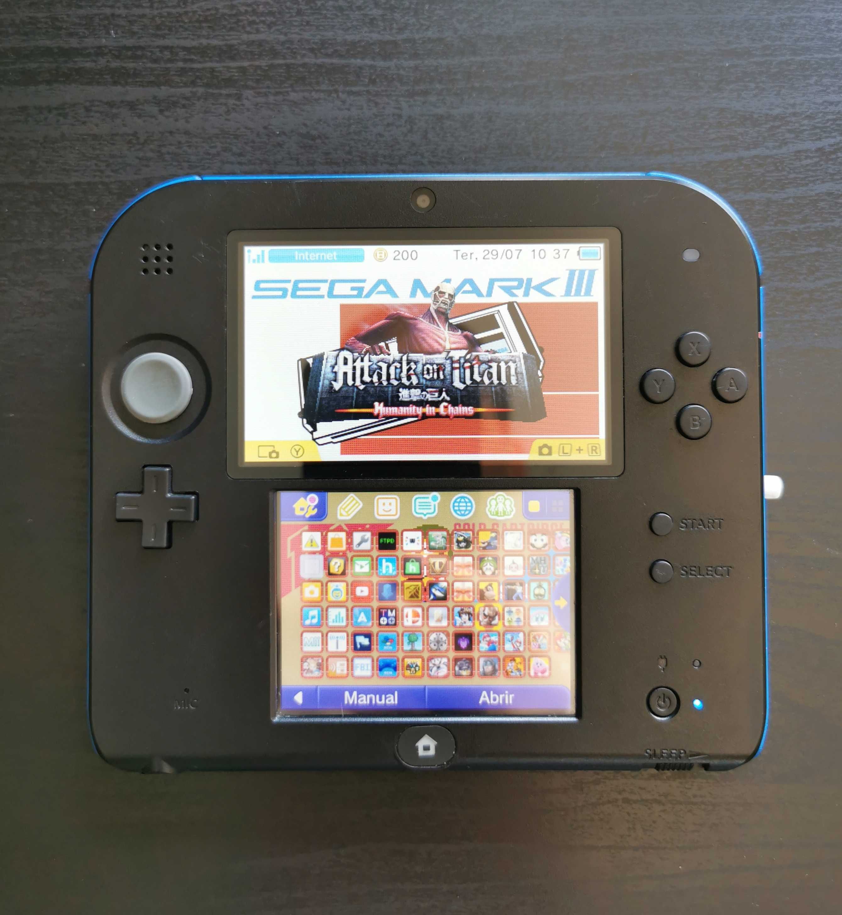 Nintendo 2ds desbloqueada 128GB