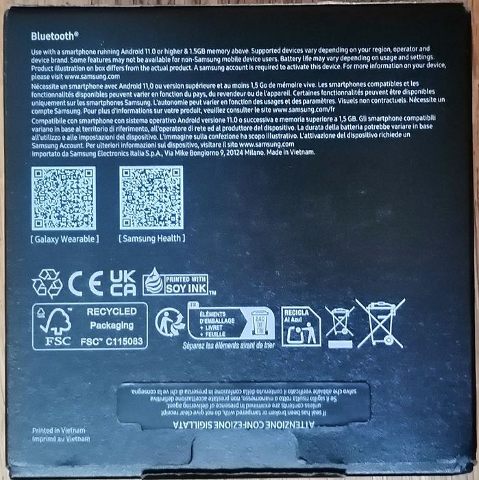 Samsung Galaxy Ring Preto Titânio, tamanho 6- novo, 3 anos de garantia