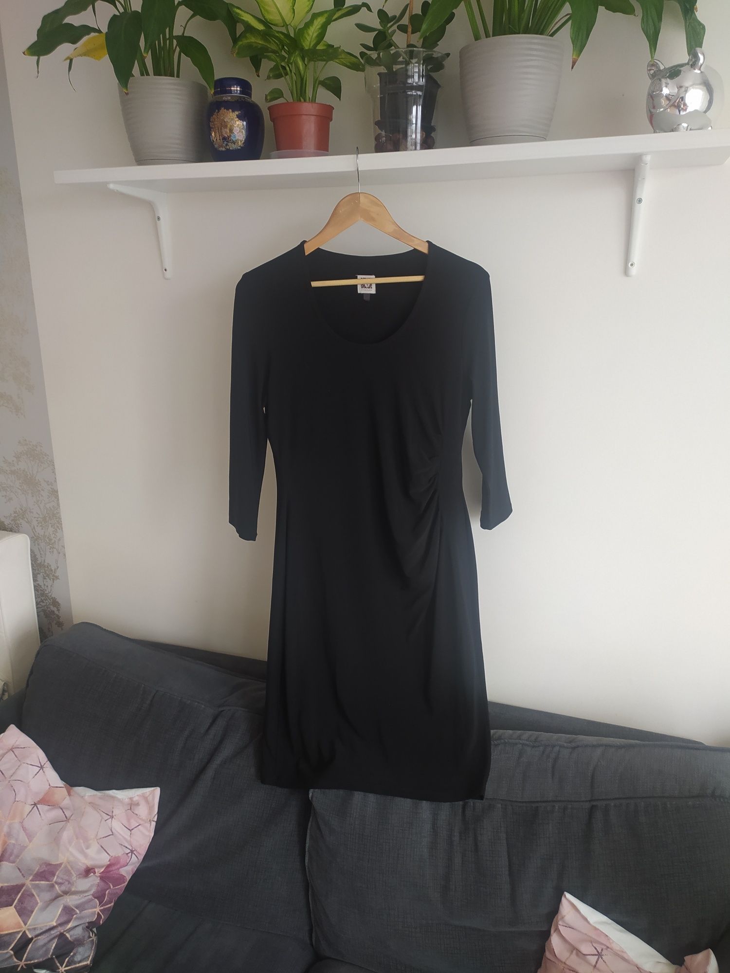 Sukienka czarna Anna Klein 12, L, 40