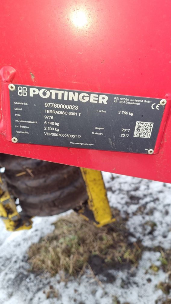 дискова борона  pottinger  teradisk joker rubin 6001