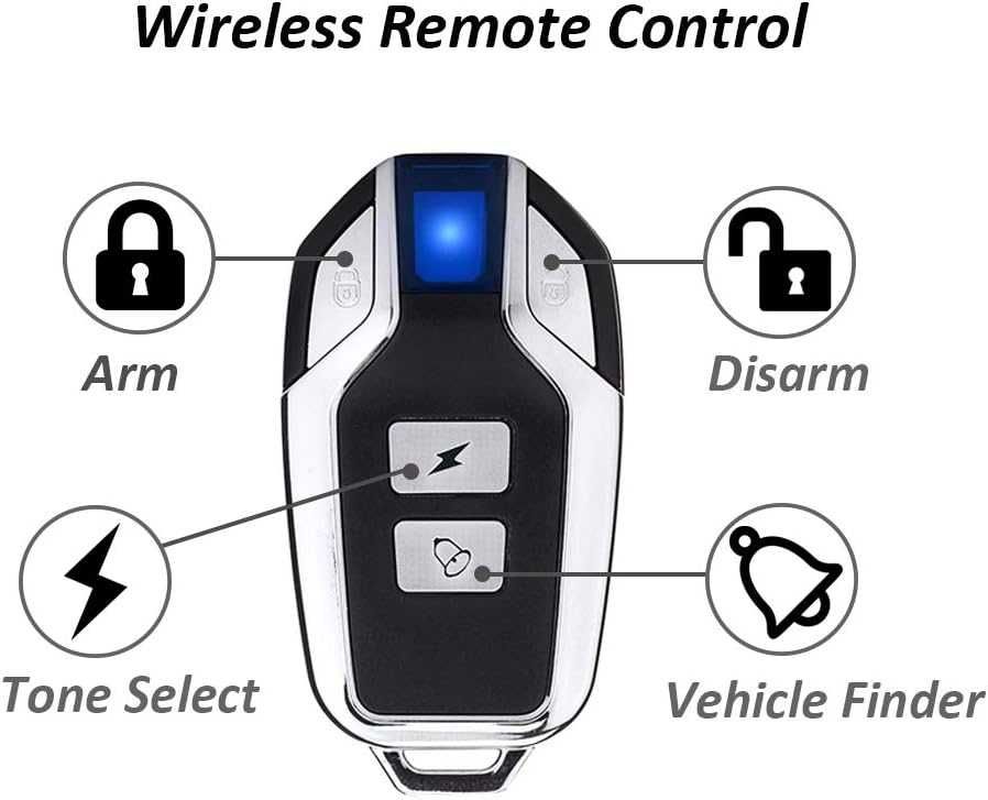 Alarme Antirroubo sem fios, com controlo remoto, para moto/outro, NOVO