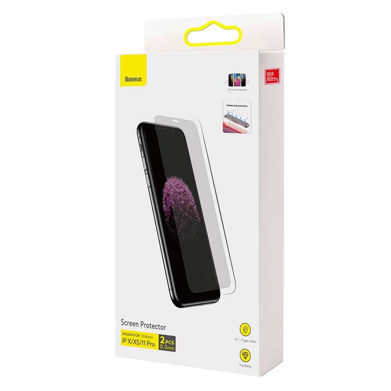 Szkło hartowane z filtrem prywatyzującym 0.3mm Baseus do iPhone X