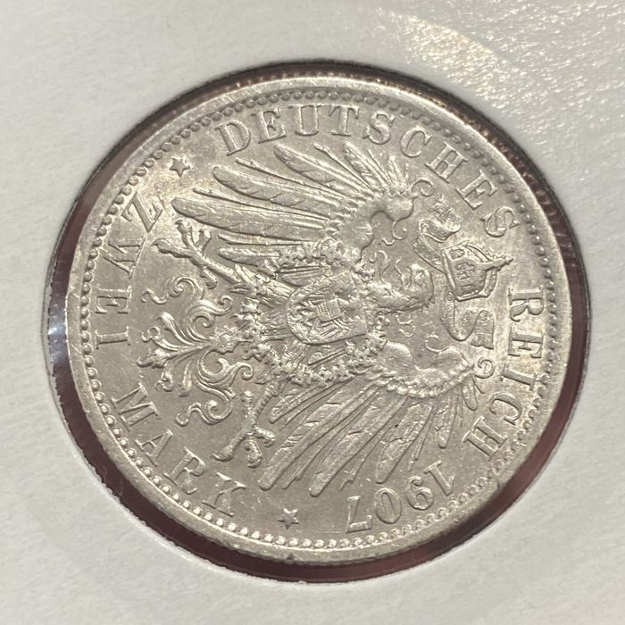 2 марки 1907 года. Вильгельм II Пруссия