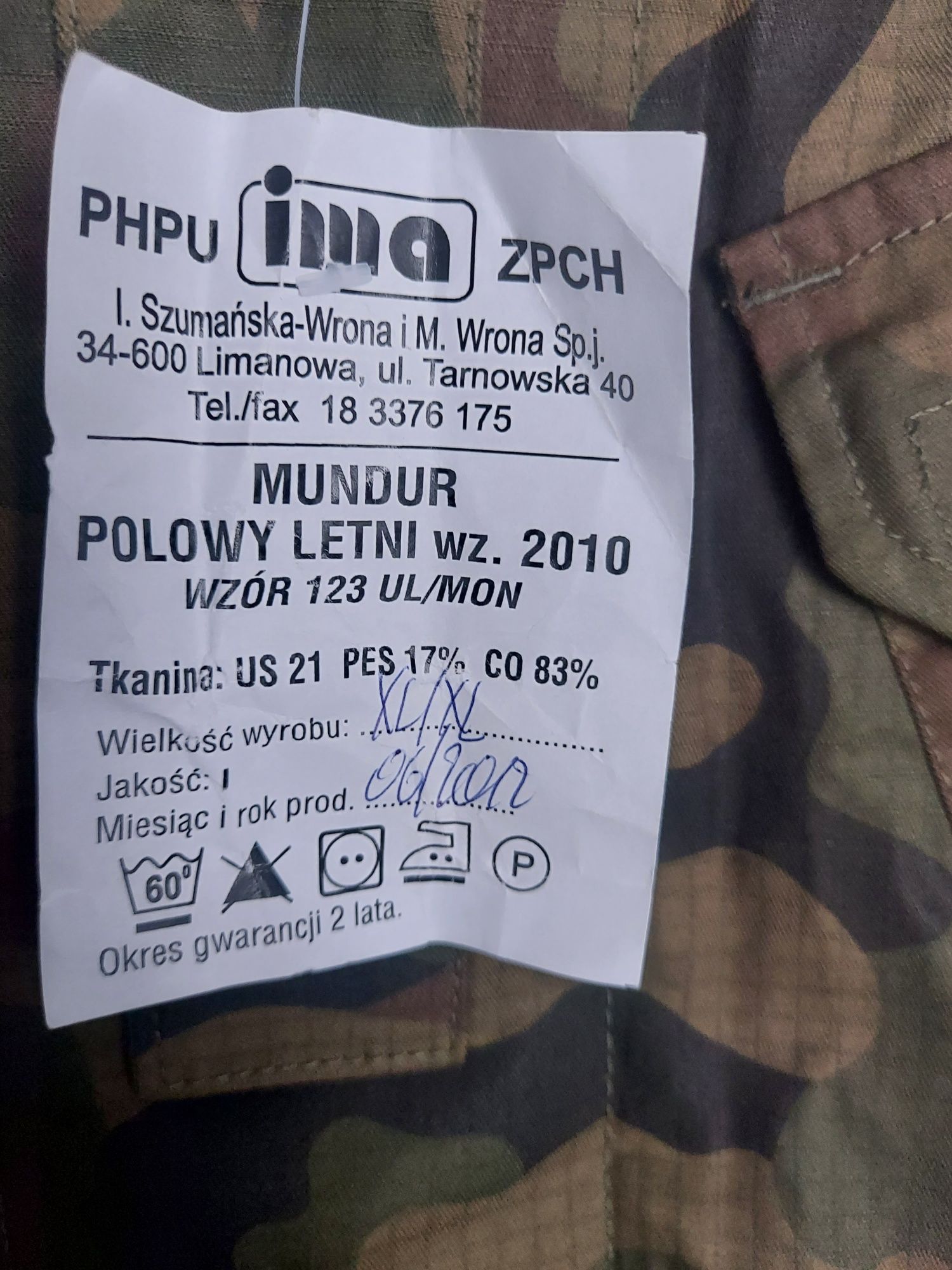 Bluza wojskowa wz.2010