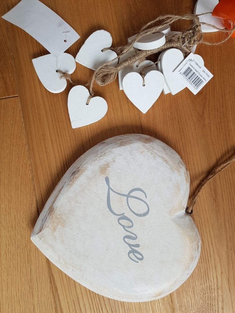 Dekoracja home serce napis Love drewniany wystrój sali