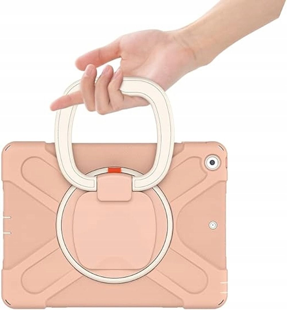 Etui do iPad 6/Air 2 z Podstawką i Paskiem na Ramię Różowe