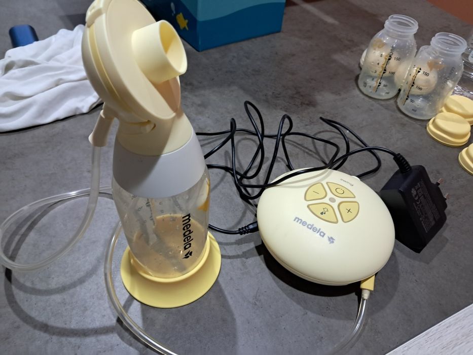 Conjunto de bomba extratora leite medela e acessórios