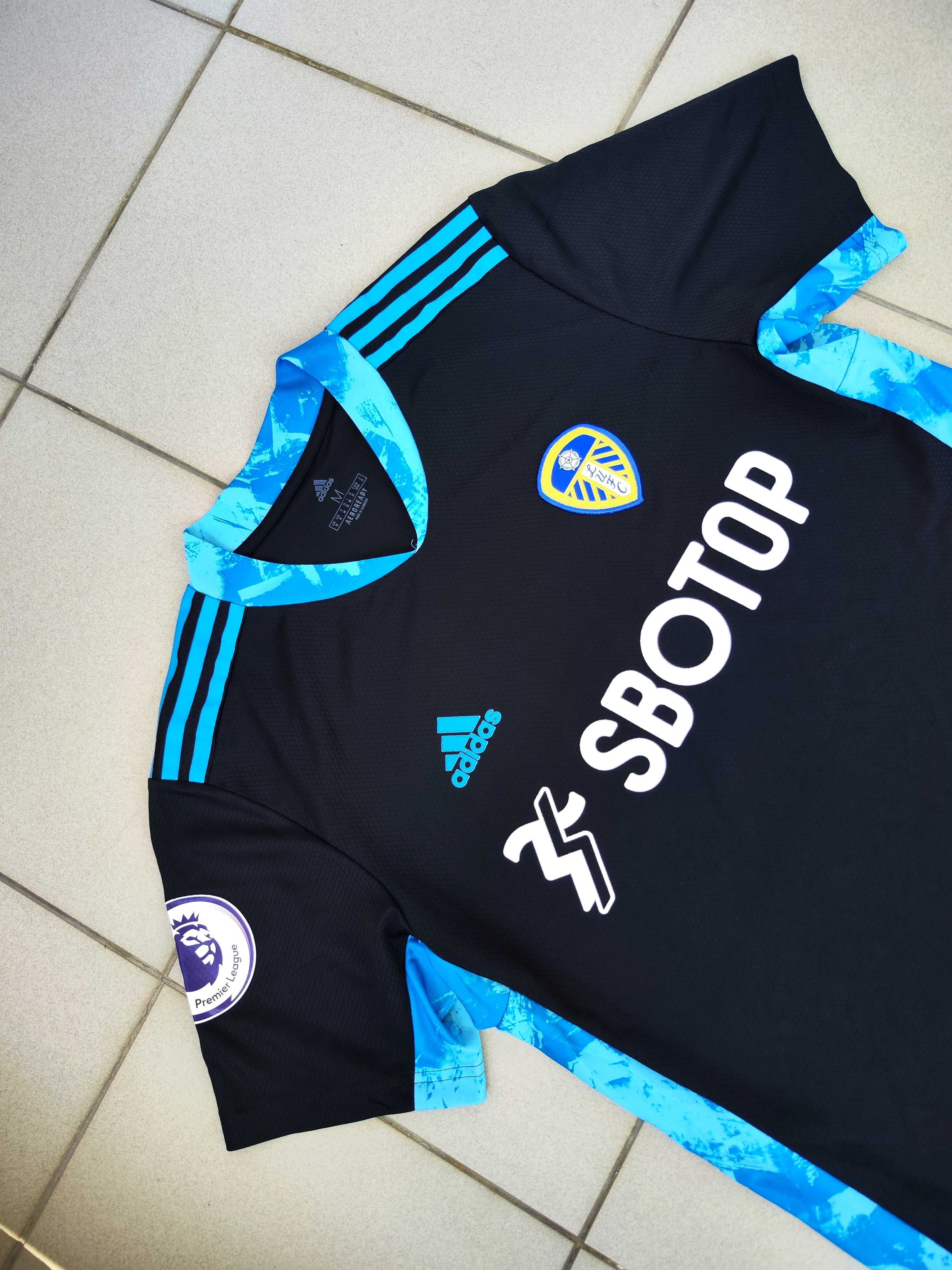 Koszulka Lufc Leeds United Adidas piłkarska czarna sportowa r. M