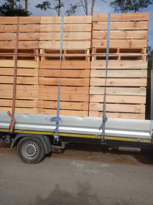 Skrzyniopalety drewniane na płozach 90 cm wysokie nowe