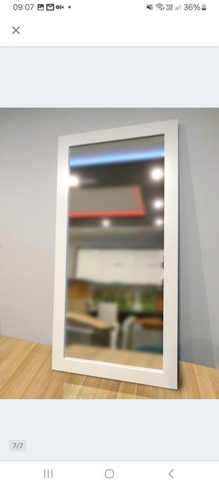 Lustro w białej ramie 130x 60