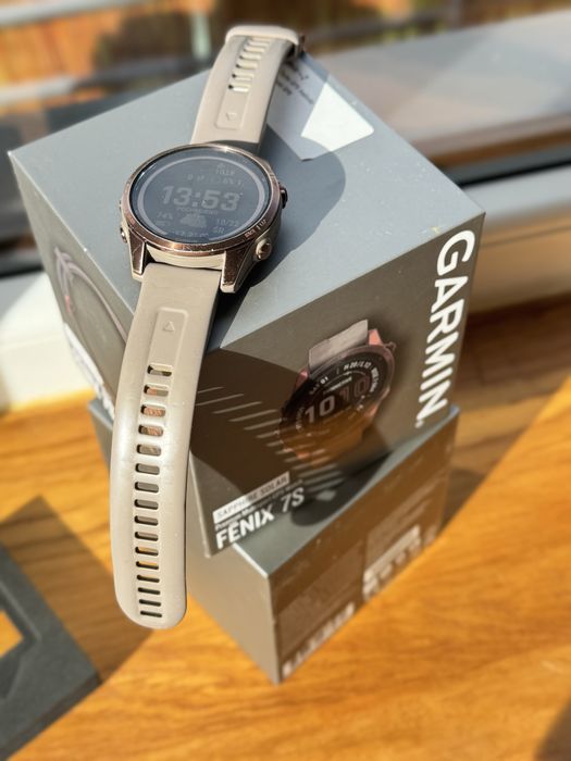 Limitowany Zegarek Garmin Fenix 7S Sapphire Solar ciemnobrązowy tytan