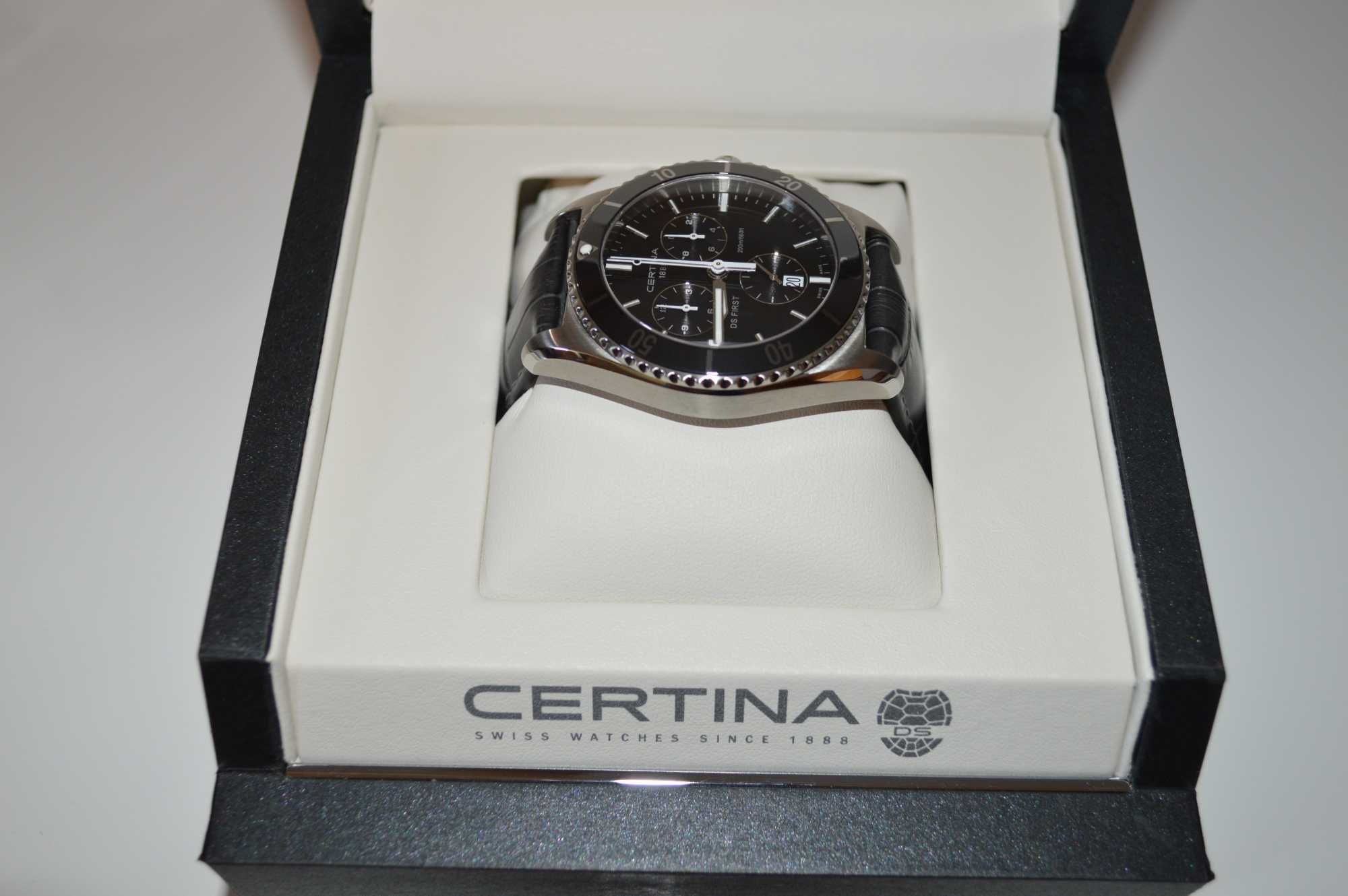 NOWY szwajcarski zegarek męski Certina DSFirst Chrono Ceramic ORYGINAŁ