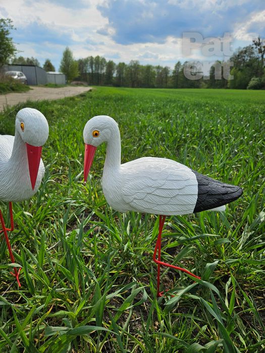 Figurki bocian bociek do ogrodu dekoracja działka ozdoba 2 szt.