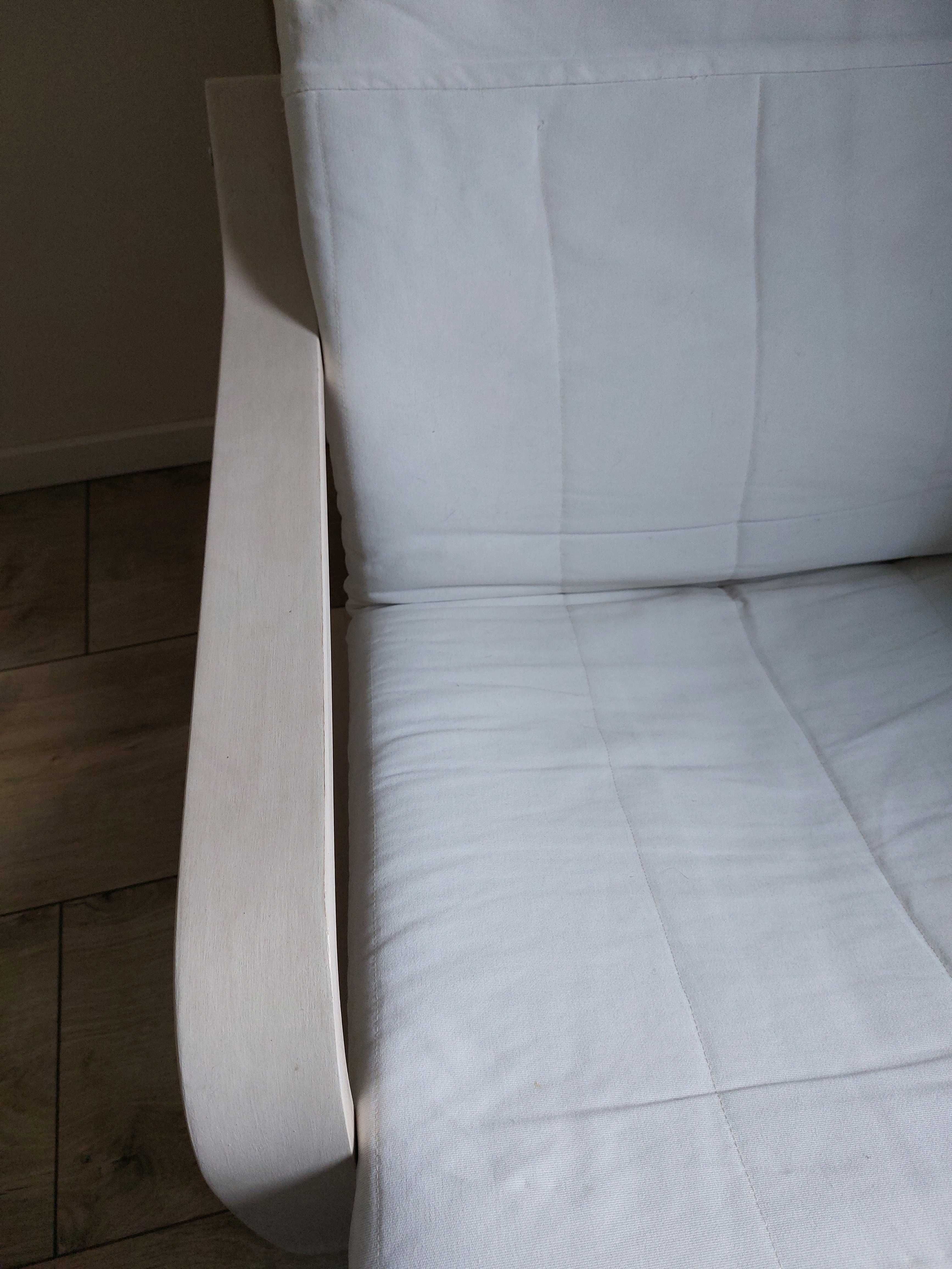Fotel Ikea Poang w okleinie dębowej  przecierany białą bejcą