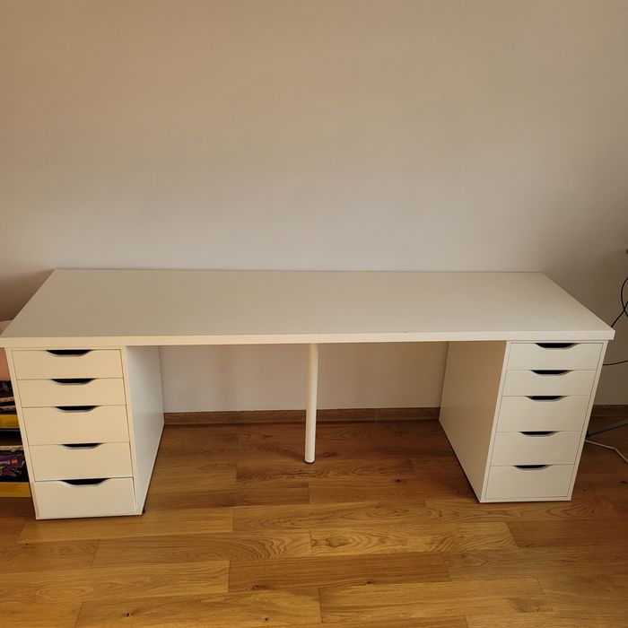 Biurko Lagkapten/Alex IKEA Biały 200x60cm