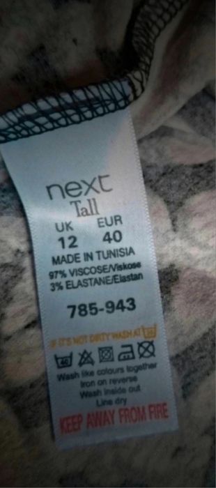 Sukienka midi 97 % wiskoza Next rozmiar L 40