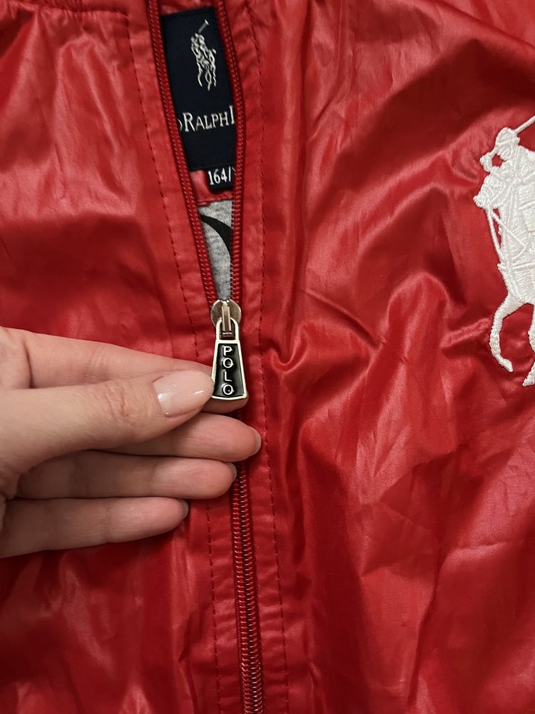 Куртка детская подростковая ветровка Ralph Lauren красная 164/170 ОРИГ