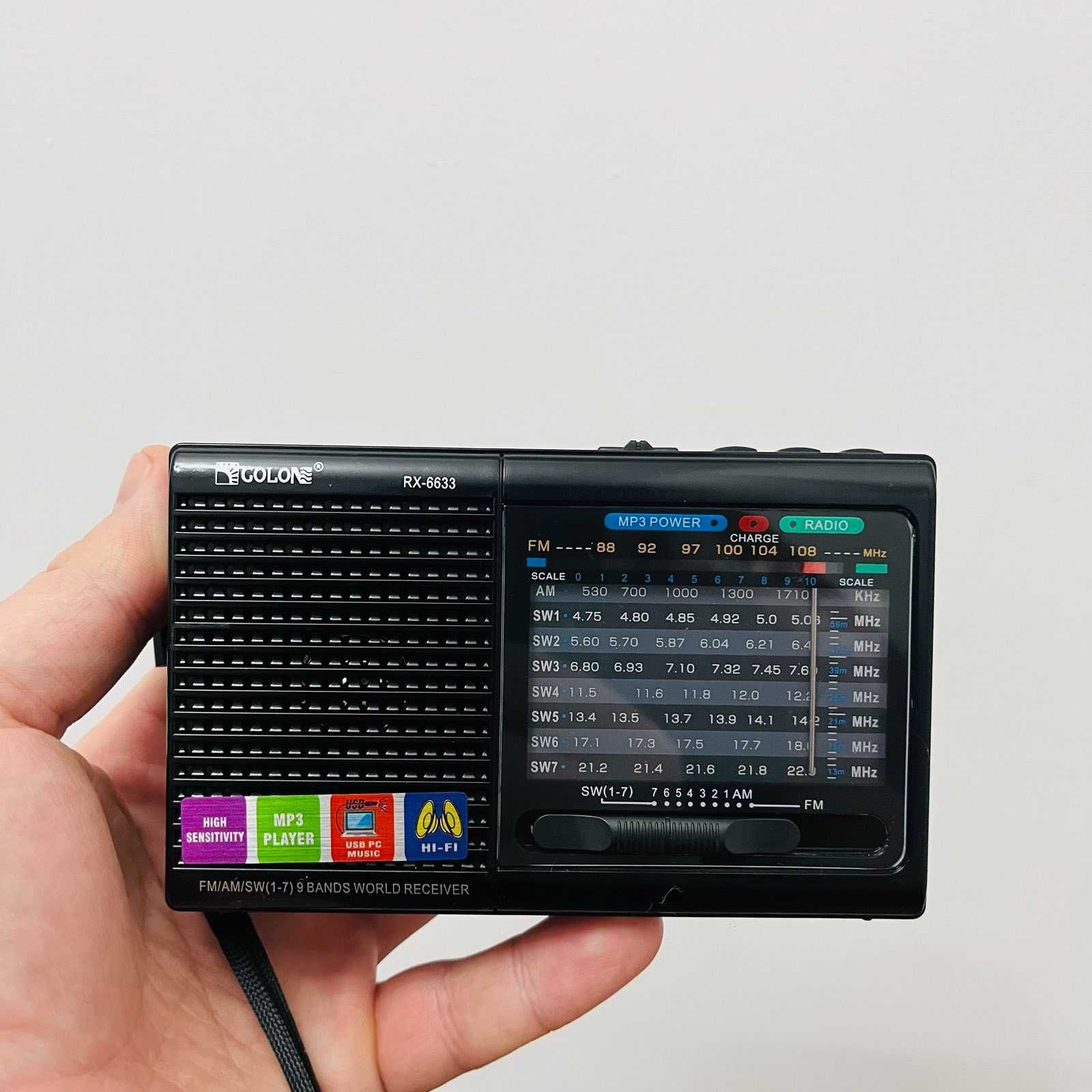 Радиоприемник Golon  карманный радио, microSD,  mp3