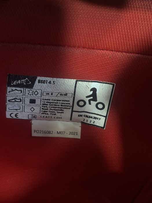 Buty motocross Leatt 4.5 – rozmiar 42 czerwone