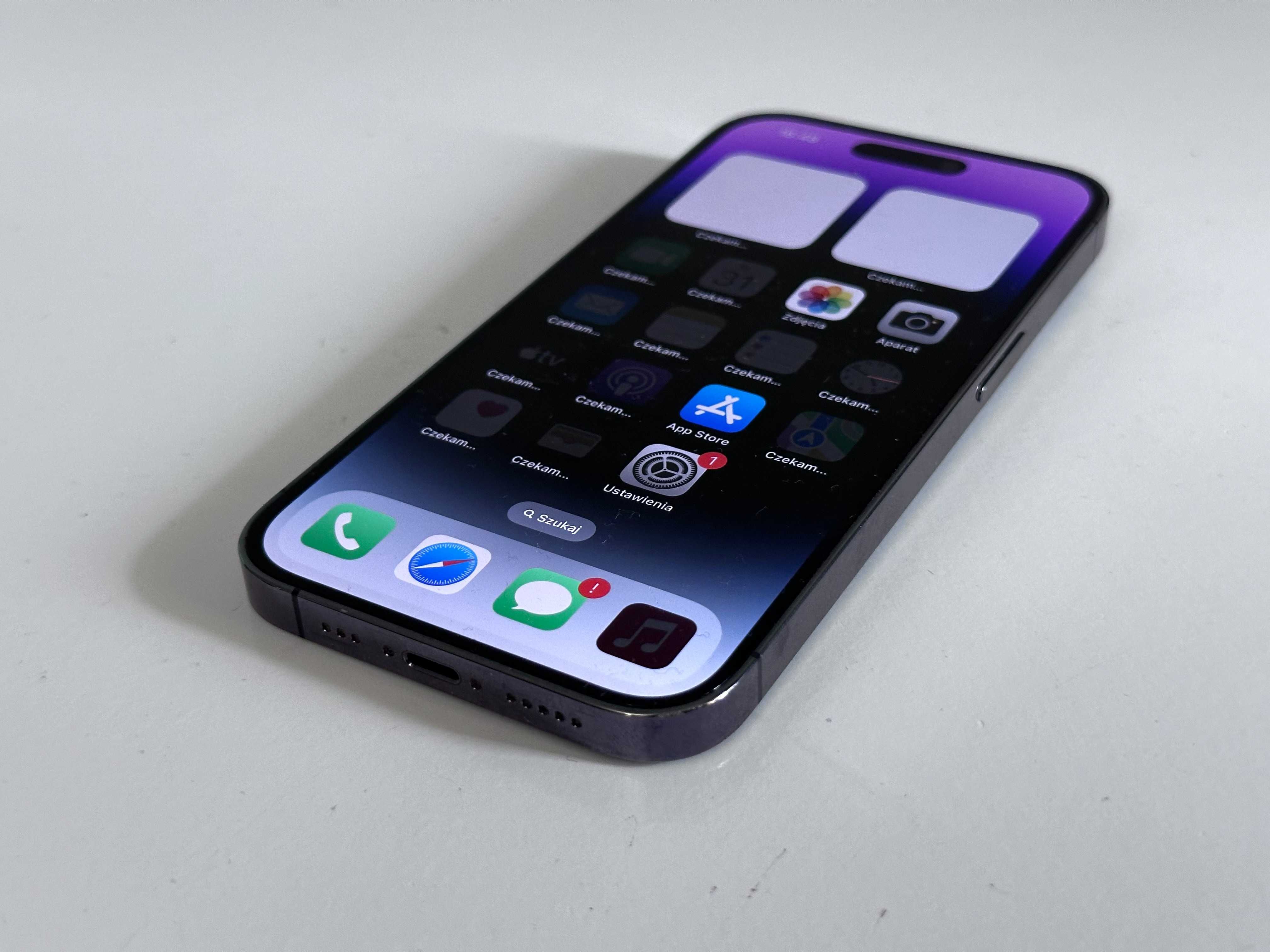 Apple iPhone 14 Pro 512GB Fioletowy Super Stan Bez Blokad Deep Purple