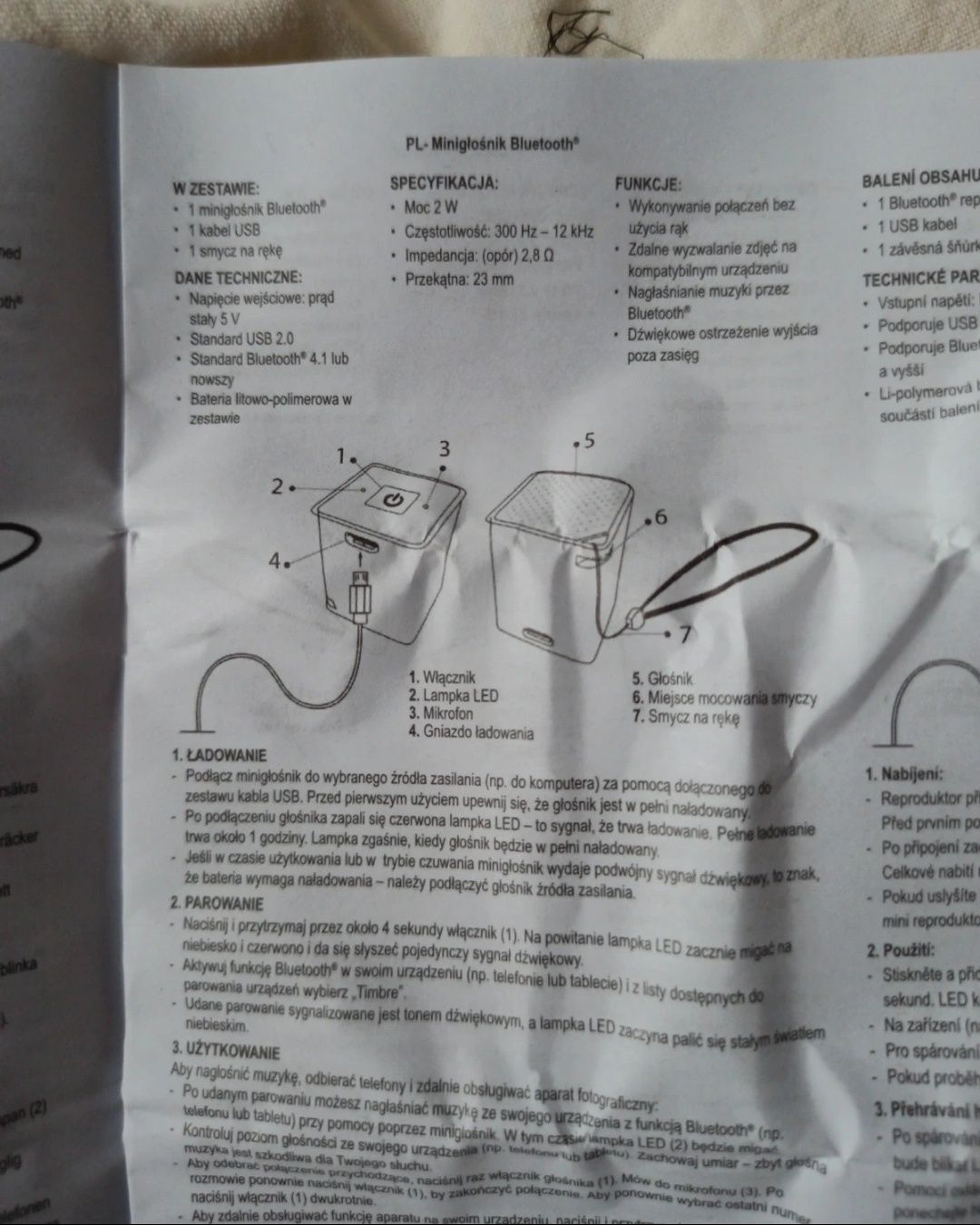 Mini głośnik bluetooth Avon