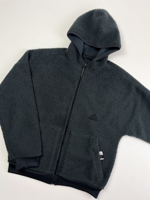 Оригінал! Зіп Худі Adidas Sherpa чорна (S) Нове, з бірками!