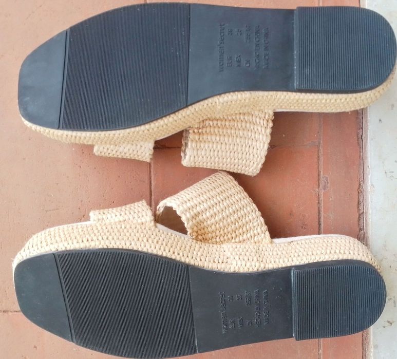 Sandálias   ráfia