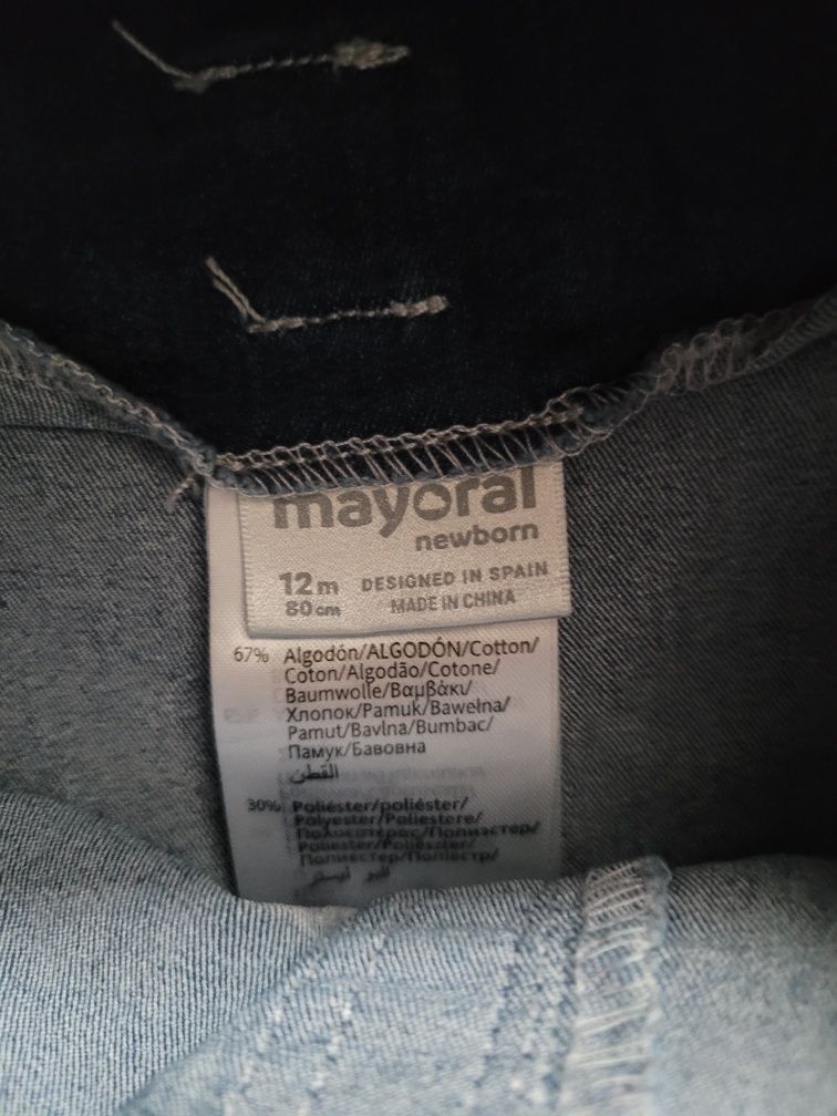 Spodenki cienki jeans mayoral 80 cm chłopiec