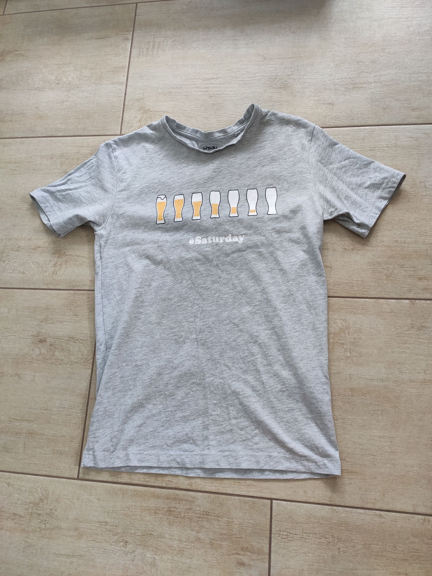 Koszulka męska sinsay t-shirt beer piwo XS