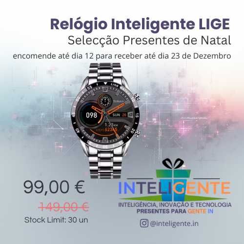Relógio Inteligente LIGE · Smart Watch NOVO/SELADO