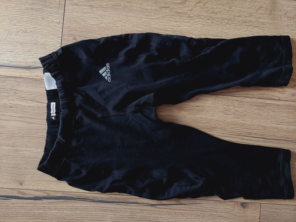 Czarne legginsy sportowe 3/4 adidas supernova S